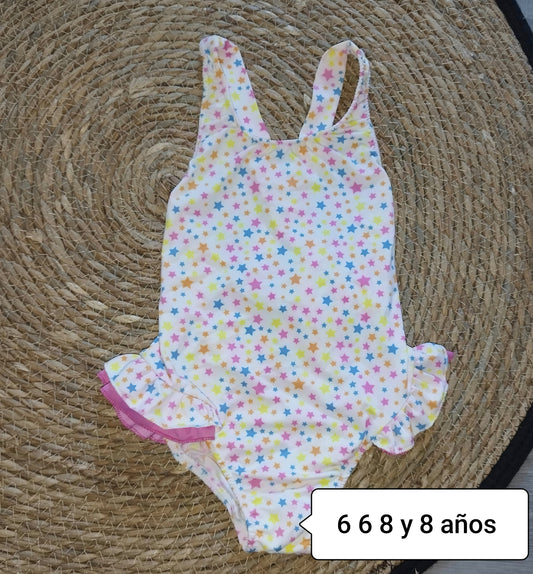 Bañador niña estrellas colores
