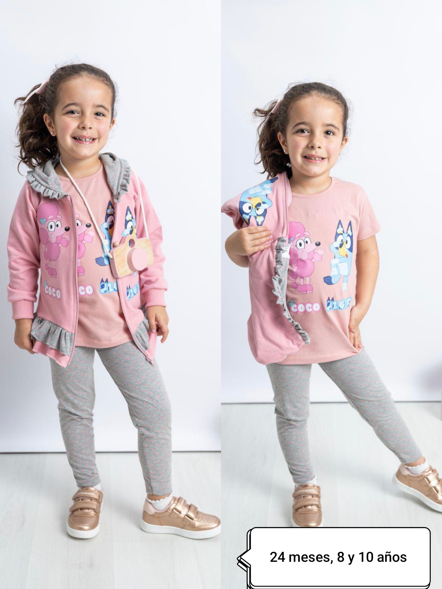 💖 Chándal Bluey & Coco para Niña – 3 Piezas 💖