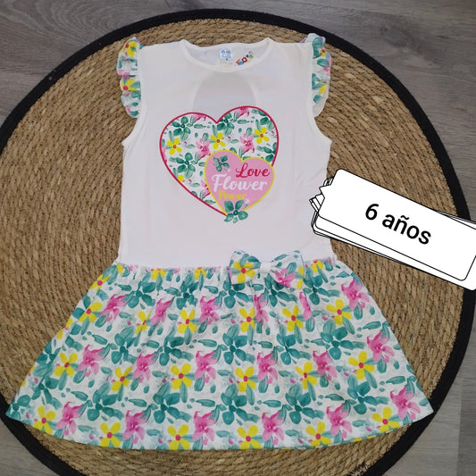Vestido niña Love Flower flores