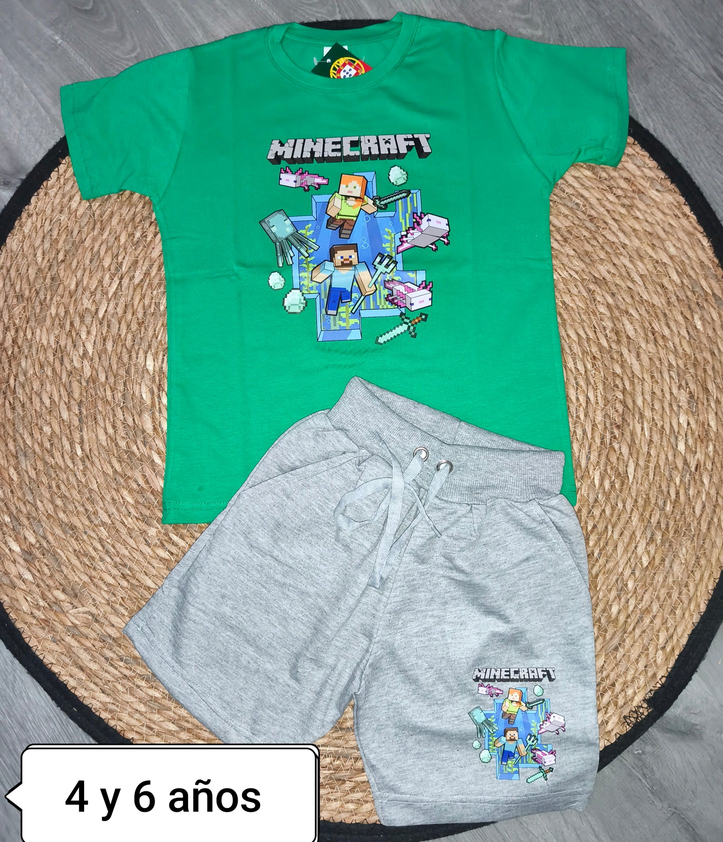 Conjunto niño verano Minecraft