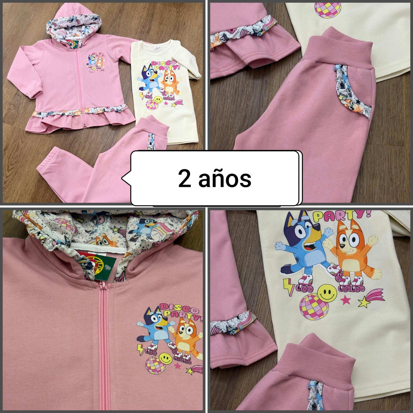 Chándal infantil Bluey 3 piezas