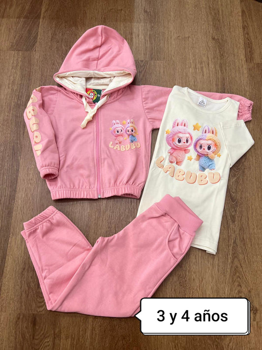 Chándal infantil Labubu 3 piezas