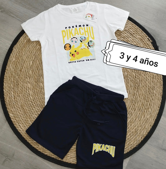 Conjunto niño Pikachu Pokémon