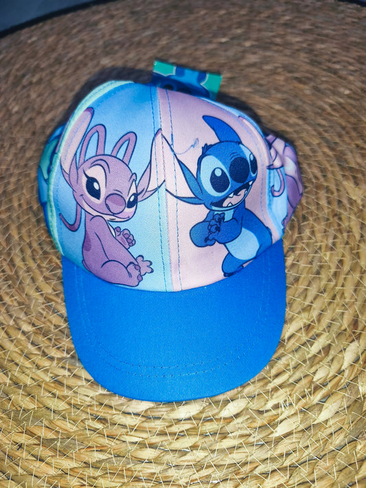 Gorra infantil Stitch & Angel azul y rosa 53cm