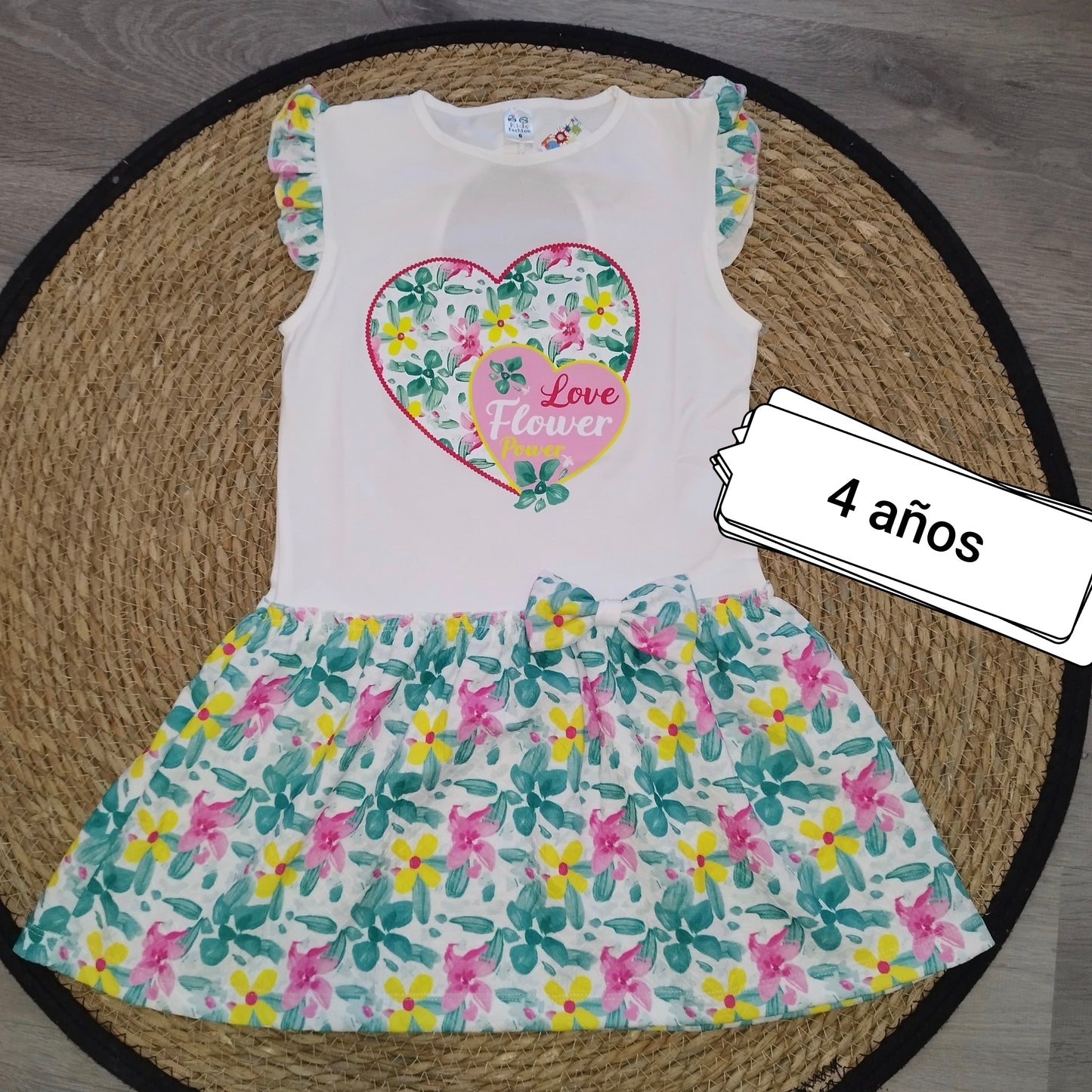 Vestido niña Love Flower flores