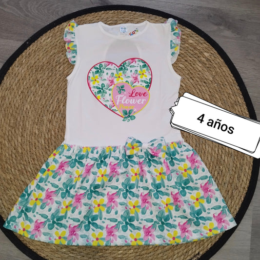 Vestido niña Love Flower flores