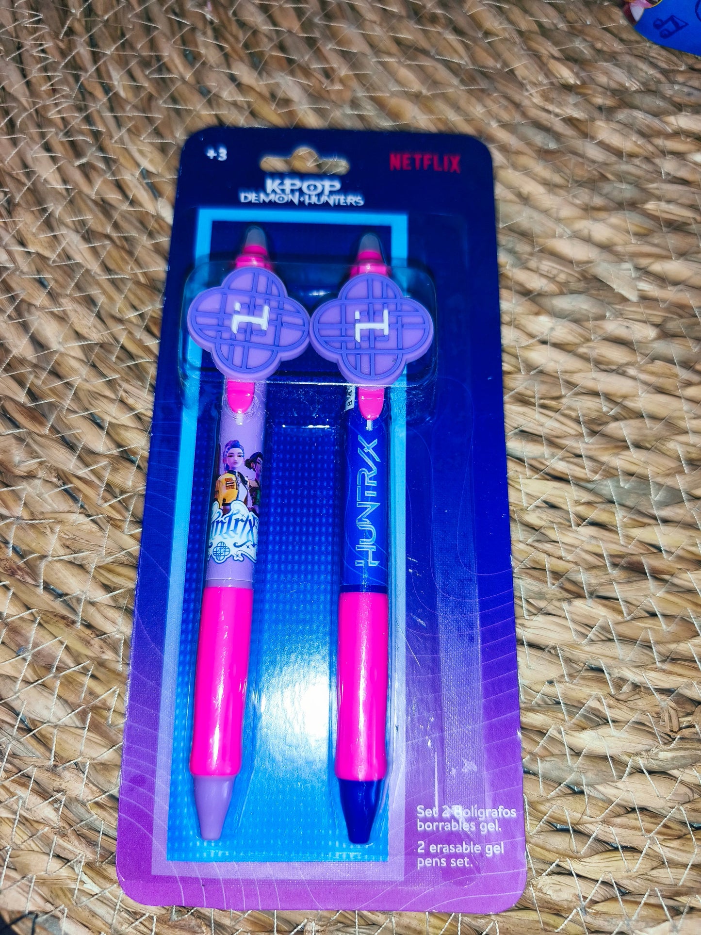 Set de 2 Bolígrafos de Gel Borrables KPop Demon Hunters