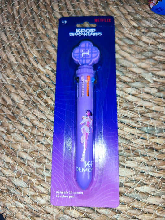 Bolígrafo 10 Colores KPop Demon Hunters Oficial