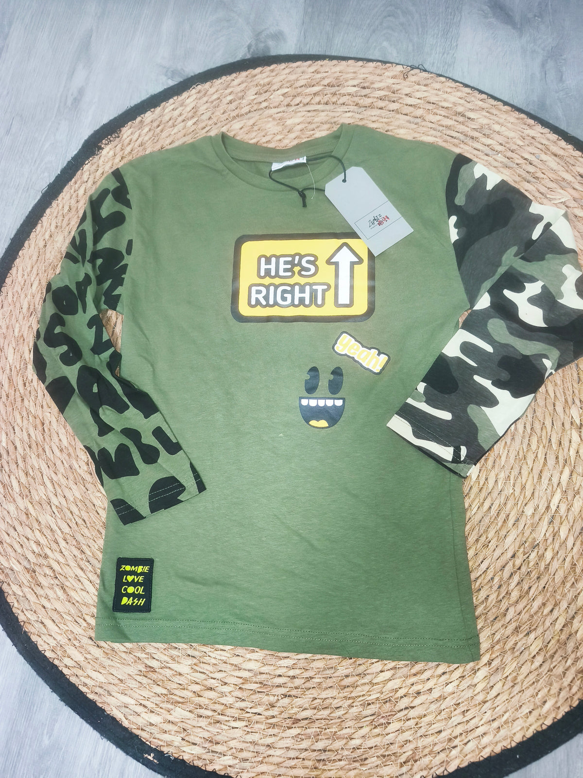 👕 Camiseta manga larga estilo militar 🪖💚