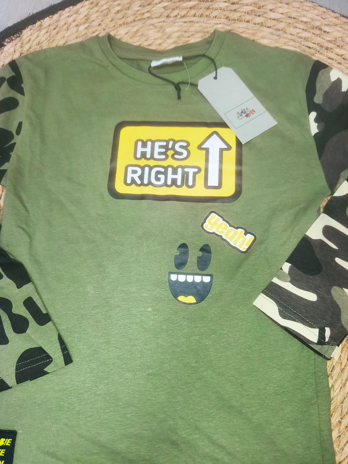 👕 Camiseta manga larga estilo militar 🪖💚