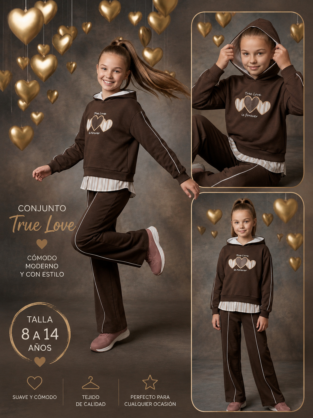 Conjunto juvenil marrón Love