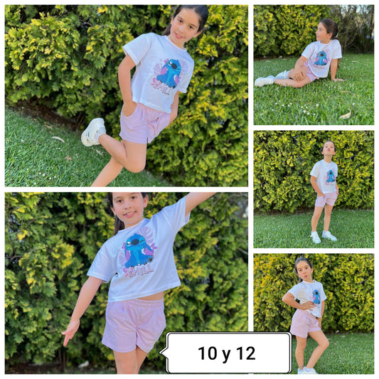 Conjunto verano niña Stitch